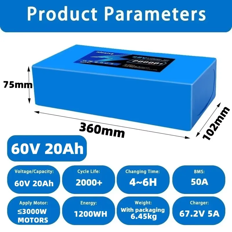   Akumulator litowy 60V 20AH 3 – 60V 30Ah Electric Scooter Battery recenzja i cena