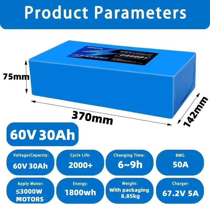   Akumulator litowy 60V 20AH 3 – 60V 30Ah Electric Scooter Battery recenzja i cena