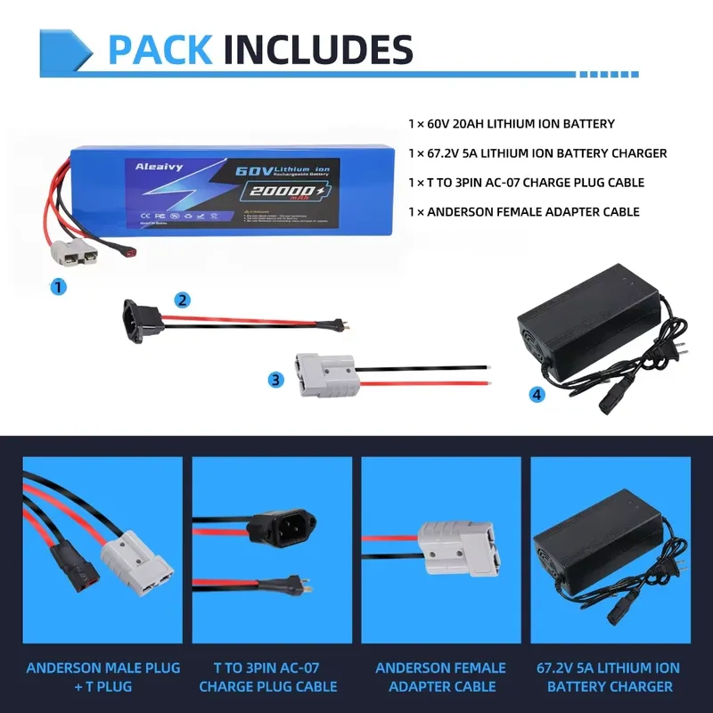   Akumulator litowy 60V 20AH 3 – 60V 30Ah Electric Scooter Battery recenzja i cena